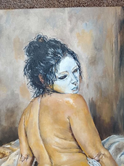 Akt kobiecy obraz 60x90 cm recznie malowany