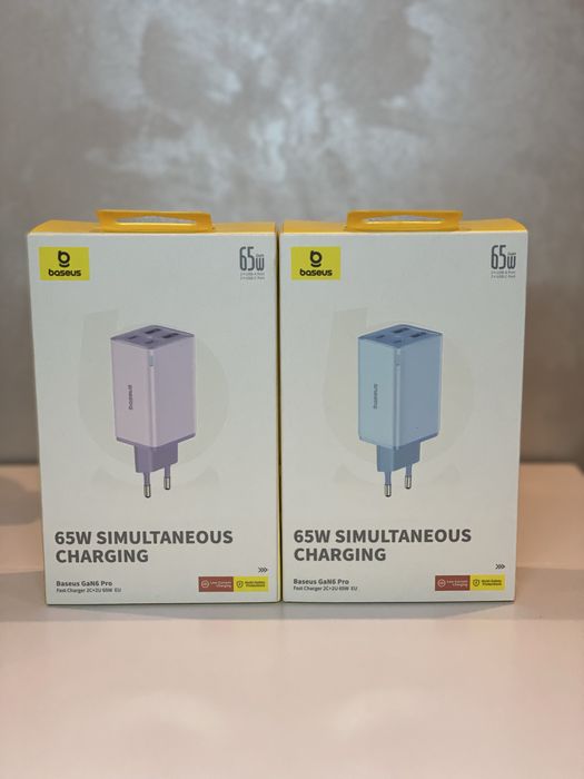 Зарядне Baseus GaN6 Pro 65W для ноутбука та  телефона 
800 грн.