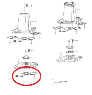 Trzymak noży kosiarka Pottinger novadisc novacat