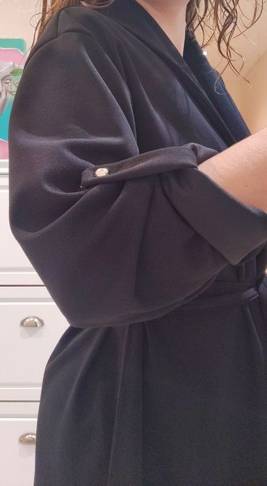 Casaco elegante com cinto