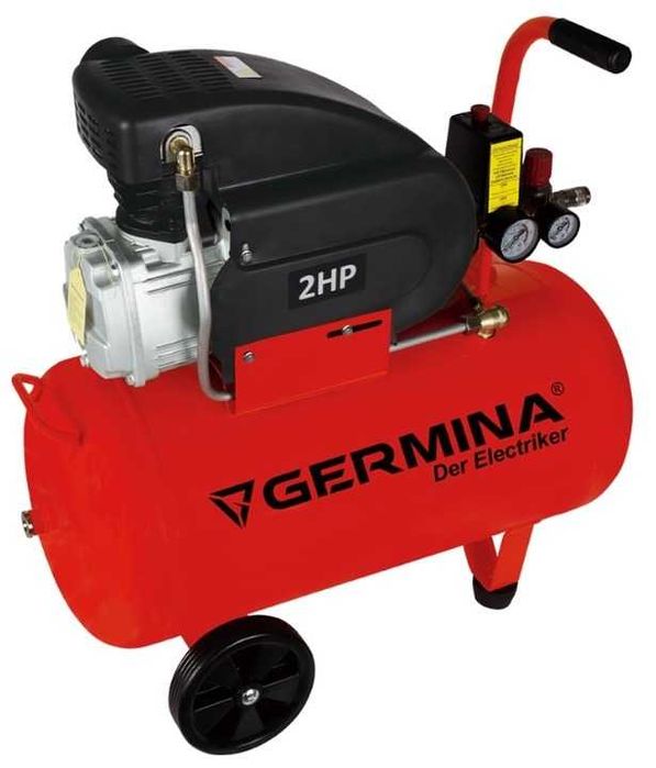 Компресор 50 л GERMINA 200 л/хв 8 бар повітряний поршневий компрессор
