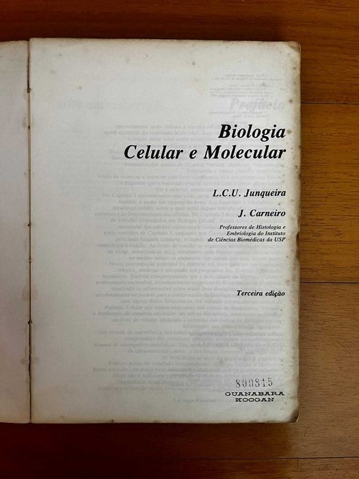 "Biologia Celular e Molecular" de Junqueira Carneiro
