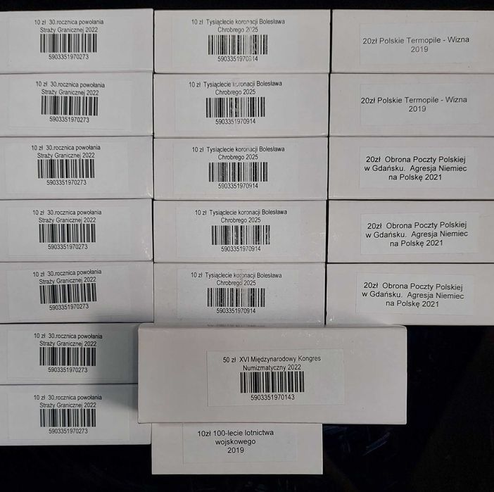 Kolekcja 53 monet srebrnych 10 zł ponad 760g czystego srebra Wawa