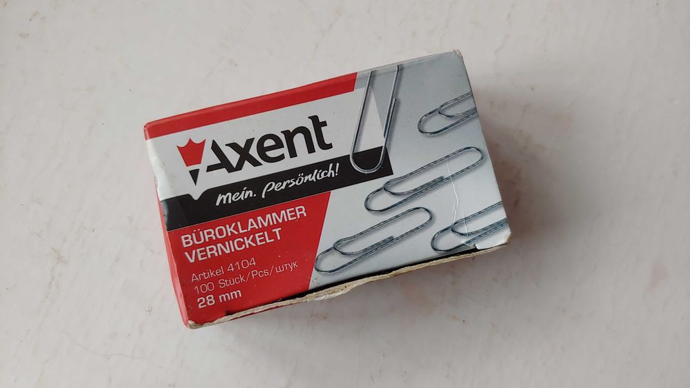 Скрепки, кнопки, Axent, Office, новые