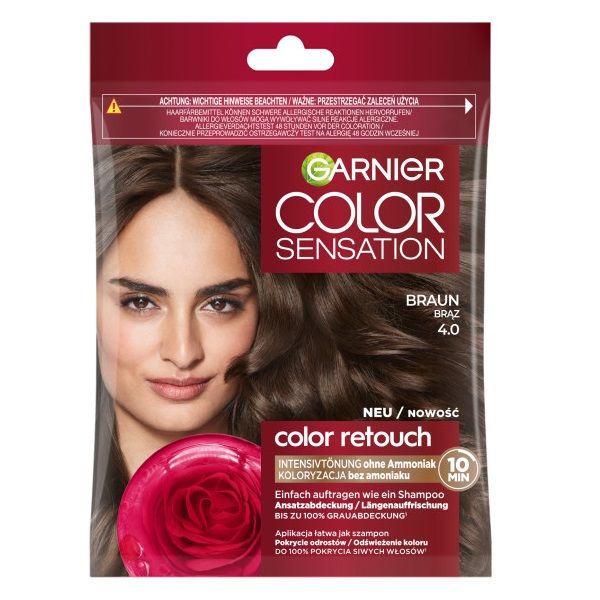 Garnier Color Sensation Retouch szampon koloryzujący 4.0 Brąz