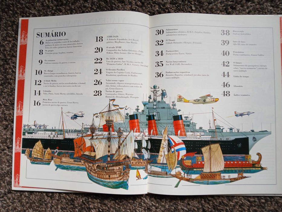 Livros sobre navios e o mar - em português