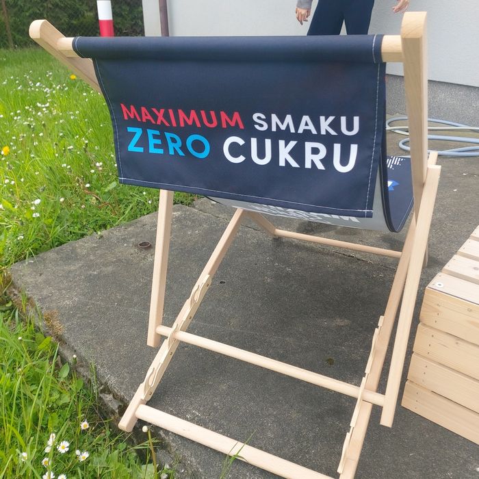 Zestaw reklamowy Pepsi leżak stolik z pleksą