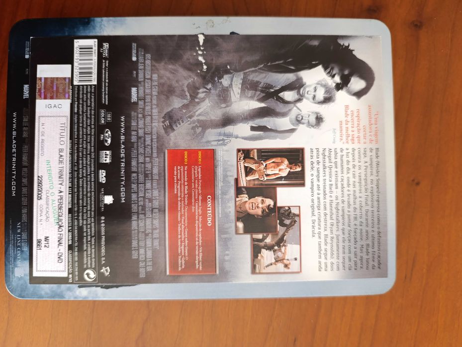 Filme " Blade Trinity " caixa de metal