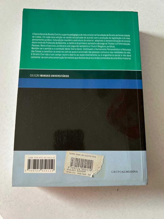 Livro - Teoria Geral do Direito Civil (correio registado incluido)
