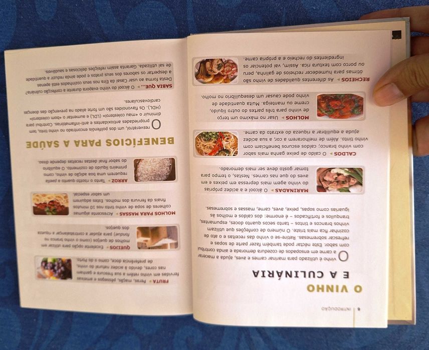 vinho branco + peixe e marisco + café (3 livros de cozinha)