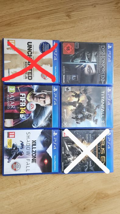 Gry PS4 Dishonored Titanfall  FIFA 14 Killzone