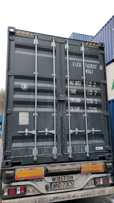 Nowy kontener morski 40' HC One Way RAL 7016 magazyn w Poznaniu