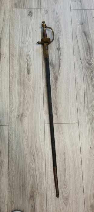 Офіцерська шпага XIX ст. з піхвами — латунна гарда, номер 26