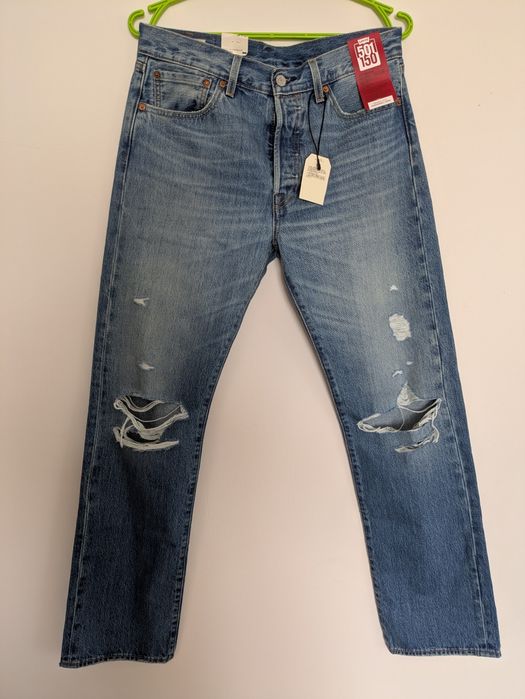 Dżinsy "Levi's" 501,150 rocznica.32/32, nowe, niebieski. Polecam.