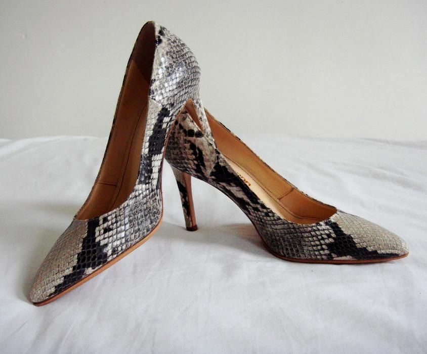 Czółenka Prima moda Zago r 36 wężowe odcienie beżu