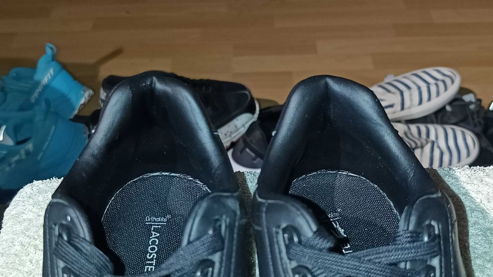 Męskie sneakersy LACOSTE T-CLIP r.43 skóra stan bardzo dobry