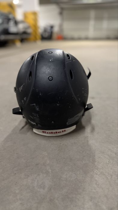 Kask futbolowy Riddell L + facemask | czarny | używany