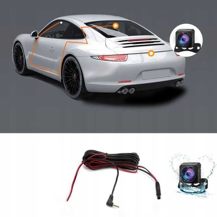 KAMERA Lusterko cały wyświetlacz do cofania tylna i przednia detekcja