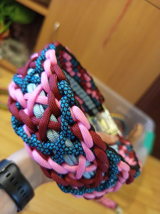 Obroża pleciona ręcznie handmade 45 cm