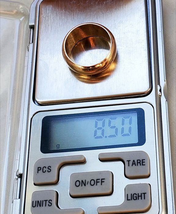 Кольцо с пробой в золотом цвете 583 золота периода ссср