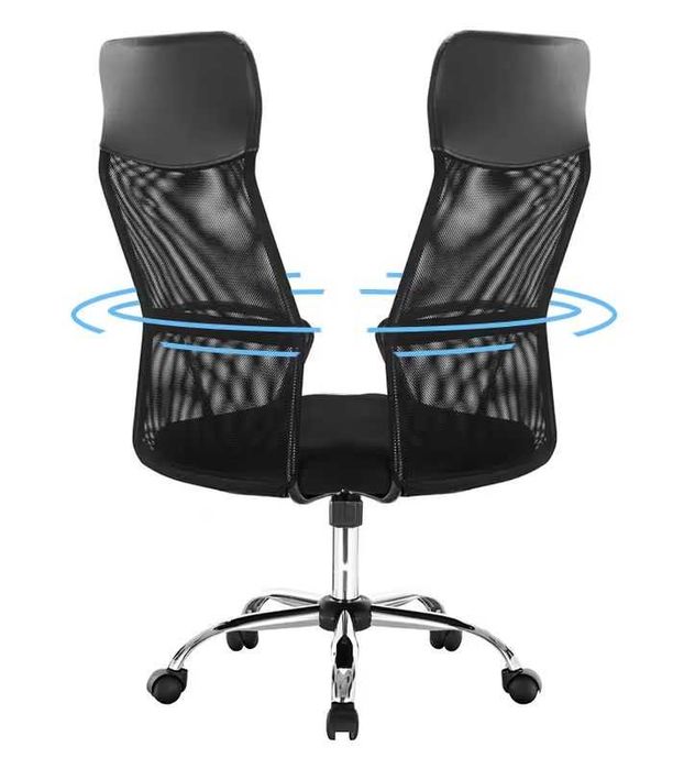 Fotel Biurowy Ergonomiczny Materiałowy Obrotowe Regulowane