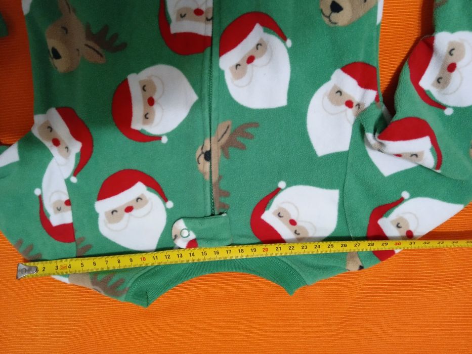 Чоловічок новорічний на 2 р (88-93 см), сліп зелений, флісовий