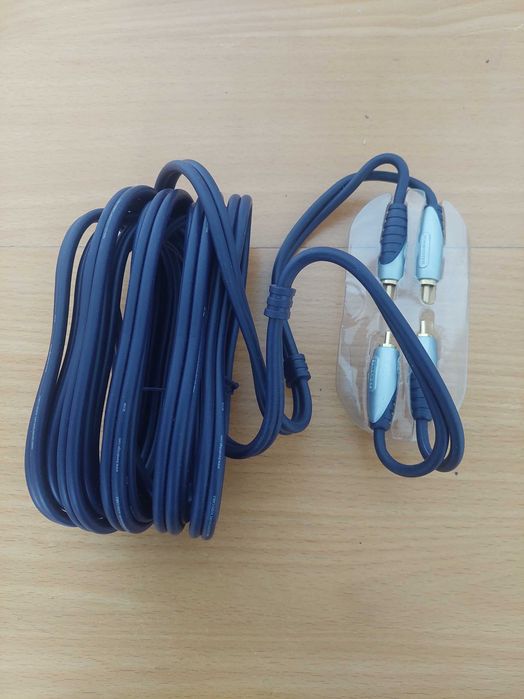Kabel Audio 2xRCA - 2xRCA (Cinch) Bandridge - 5 metrów - Pozłacane wtyki