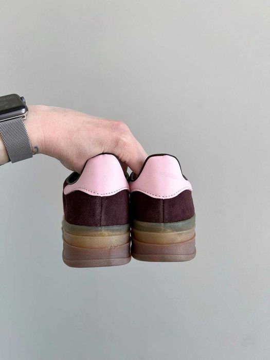 Кросівки Adidas Gazelle Bold Platform Brown - Pink premium