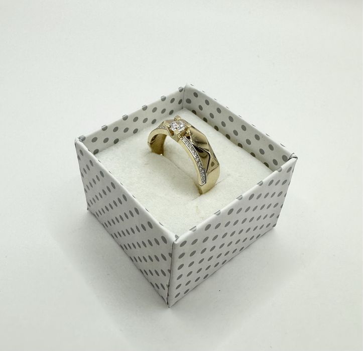 Złoty Pierścionek z Obrączką 2w1 Pr.585 NOWY !