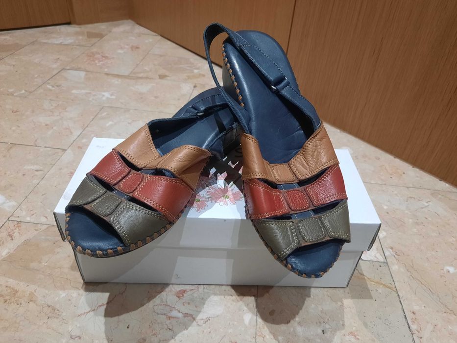 Sandalias de rampa base azul