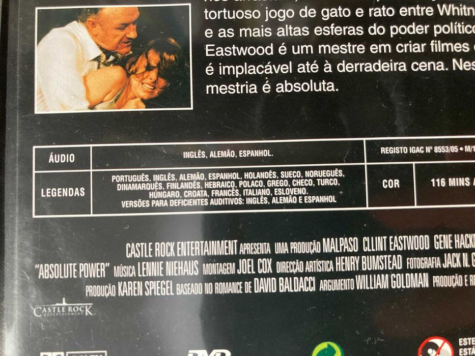 [DVD] Poder Absoluto (Absolute Power)