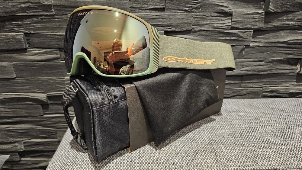 Gogle Oakley CUSTOM Flight Tracker L XL Fog PRIZM Sage Gold S3 OTG