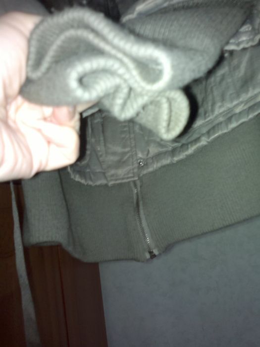 Куртка короткая бомбер ветровка оливковая оливкового цвета. S