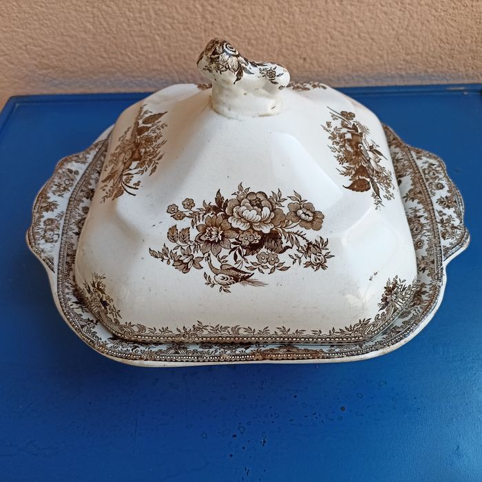 Prato coberto inglês Wedgwood motivo Asiatic Pheasant