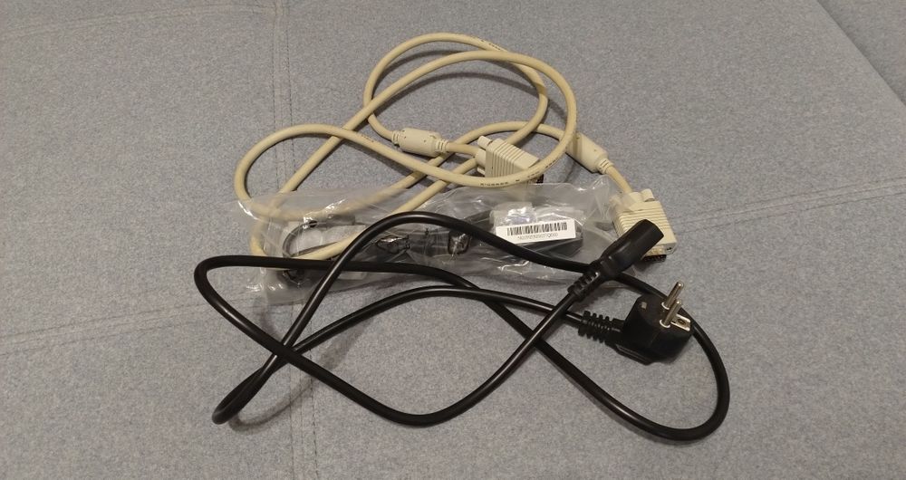 Кабели для монитора, vga и питание, новые и б/у