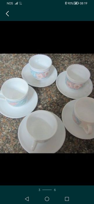 Chávenas pirex+caneca+copos compal