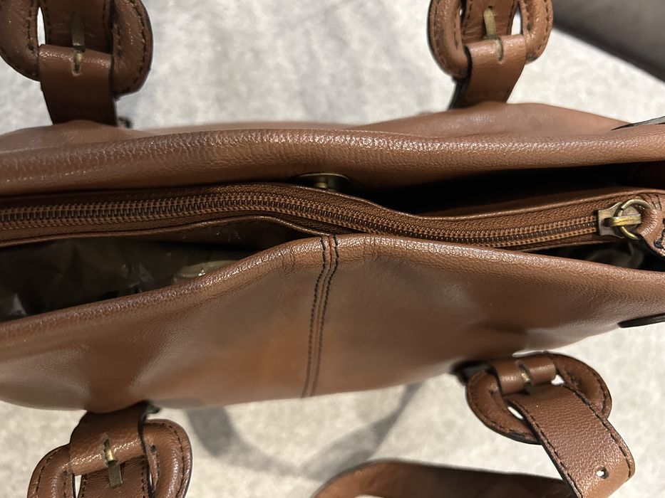 Skorzana elegancka torebka