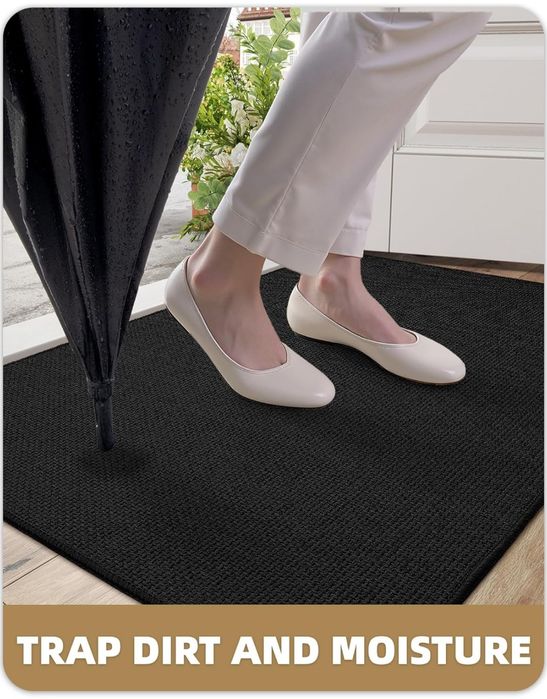 COLOR&GEOMETRY Wycieraczka wewnętrzna ciemno szara 44x76 cm