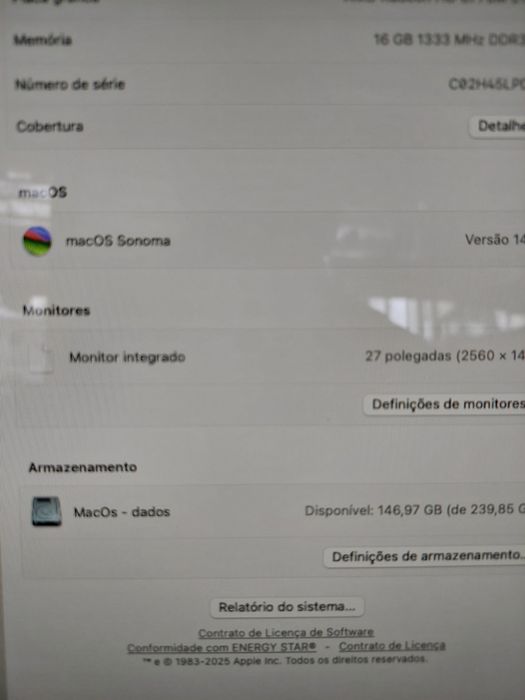 IMAC 1312 27p MacOs Sonoma