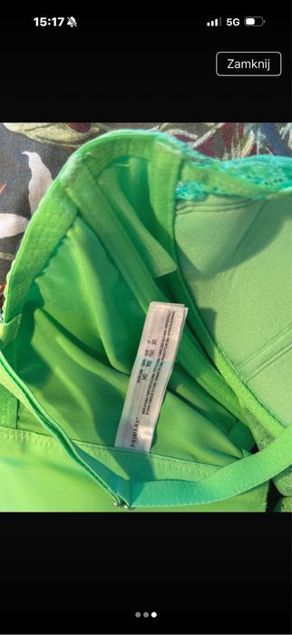 Biustonosz zielony usztywniany gorsetowy Primark 75D