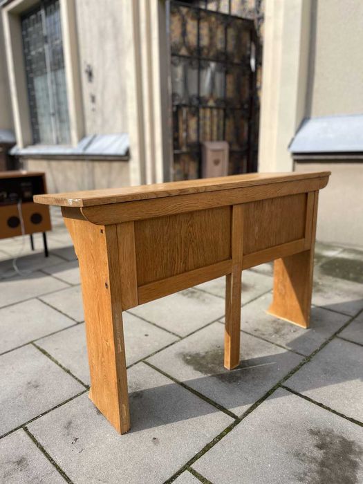 Konsola rustykalna, ławka szkolna drewniana