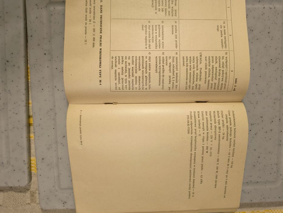 PRALKA WIRNIKOWA M-3 instrukcja obsługi 1966 PRL