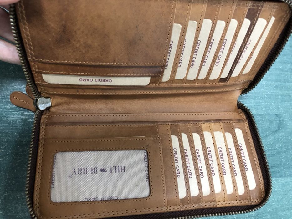 Hillburry кожаный кошелёк Клатч барсетка портмоне Hill Burry из кожи