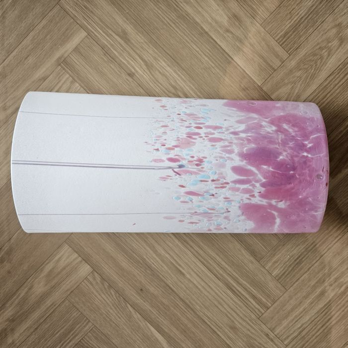 Stuart Strathearn Iestyn Davies Speckled Dusty Pink White 22cm Art Gla
