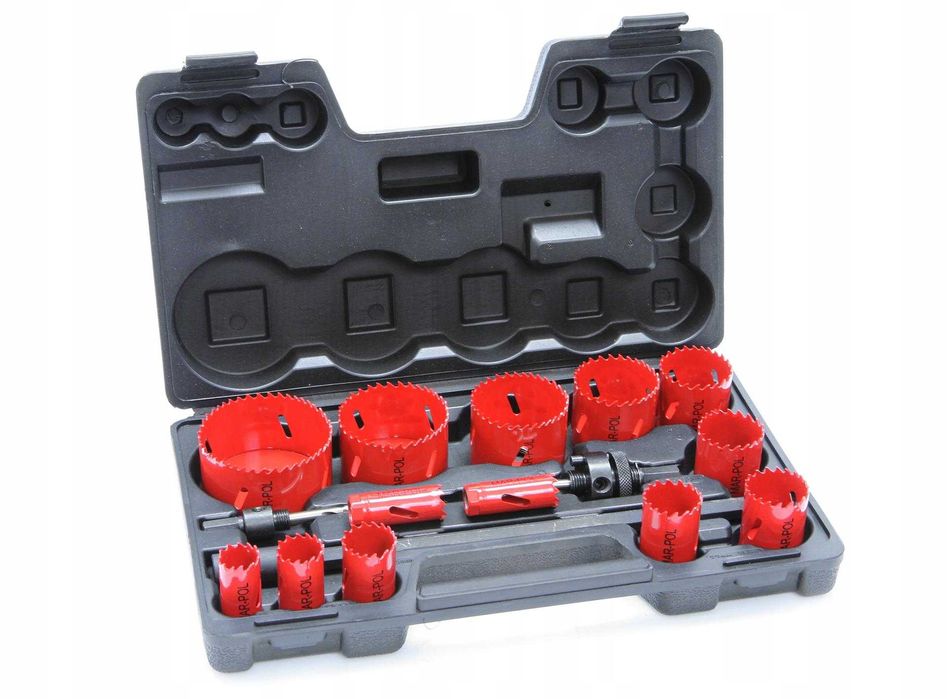 Otwornice do metalu bi-metal drewna HSS 19-76mm 17sztuk otwornica