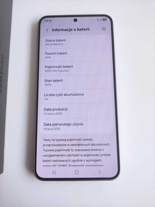 Samsung S25 12/128 GB Silver Shadow