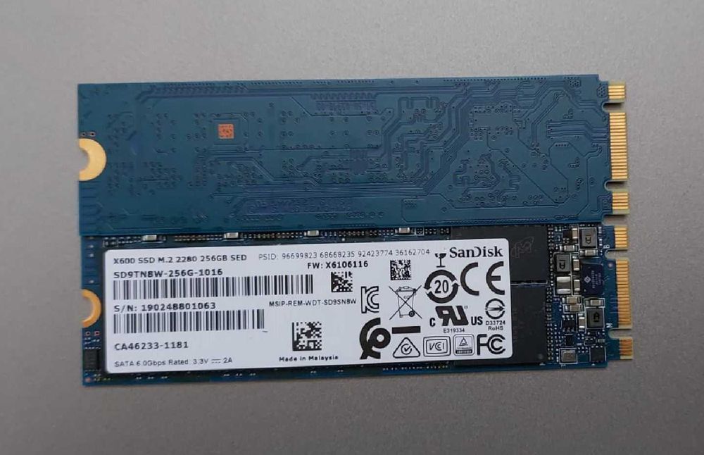 SSD 256 GB - X600 da SANDISK -  Testados Várias Unidades64309860072579120
