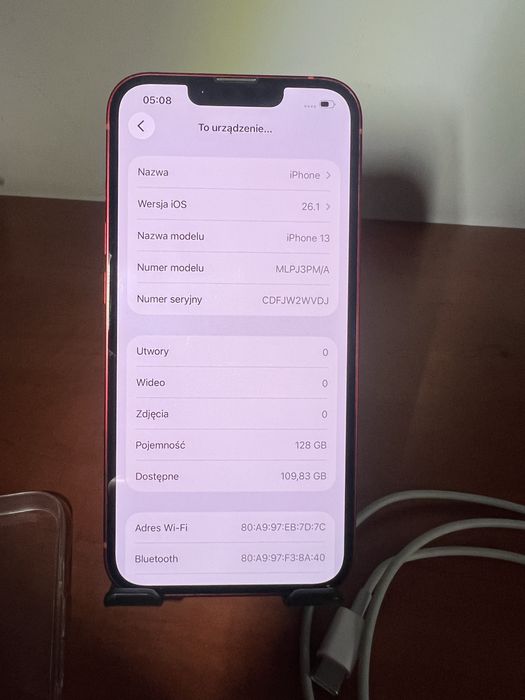 iPhone 13, 128gb, 87% baterii / ZADBANY  + etui GRATIS