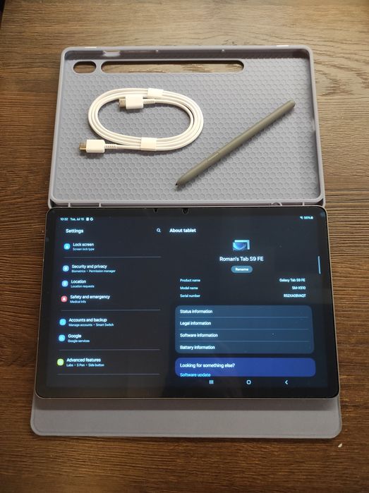 Tablet : Samsung Galaxy Tab S9 FE X510 256GB zestaw + etui i folia