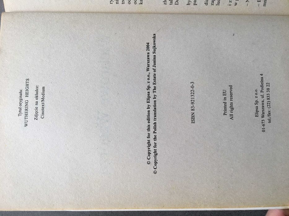Wichrowe Wzgórza Emily Bronte